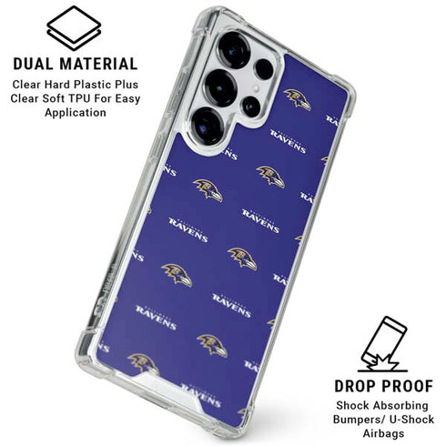 NFL Baltimore Ravens Blitz Series Galaxy S25 Ultra Clear Case